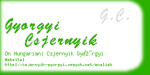 gyorgyi csjernyik business card